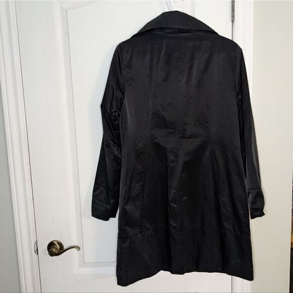 Eileen Fisher Stand Collar black Coat Small @B - Picture 2 of 9